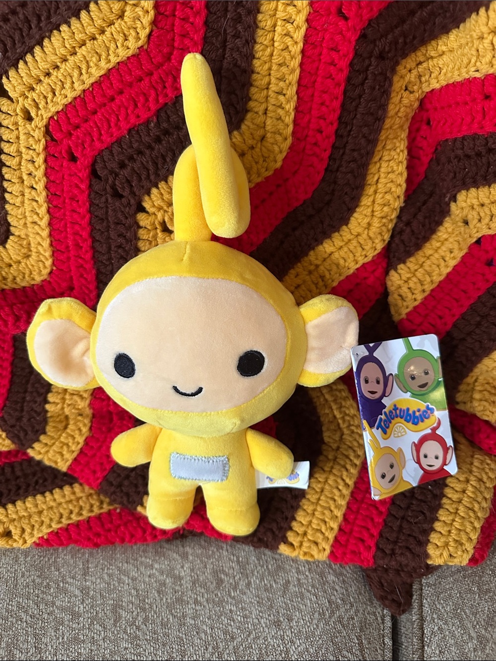 NWT Teletubbies Laa-Laa Yellow Smooshimals Plush Toy w/ Tags 2024